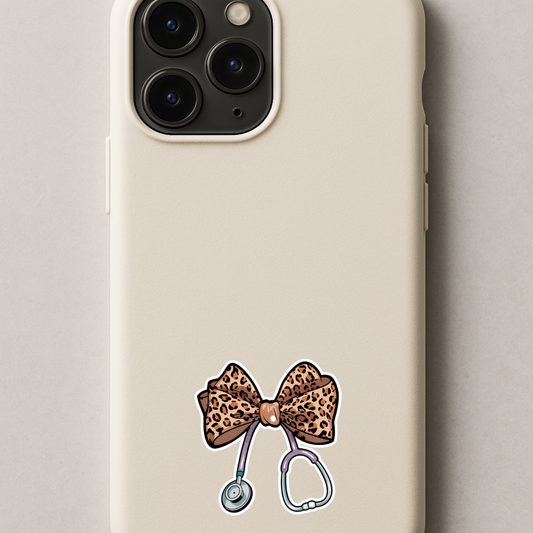 Leopard stethoscope- Sticker